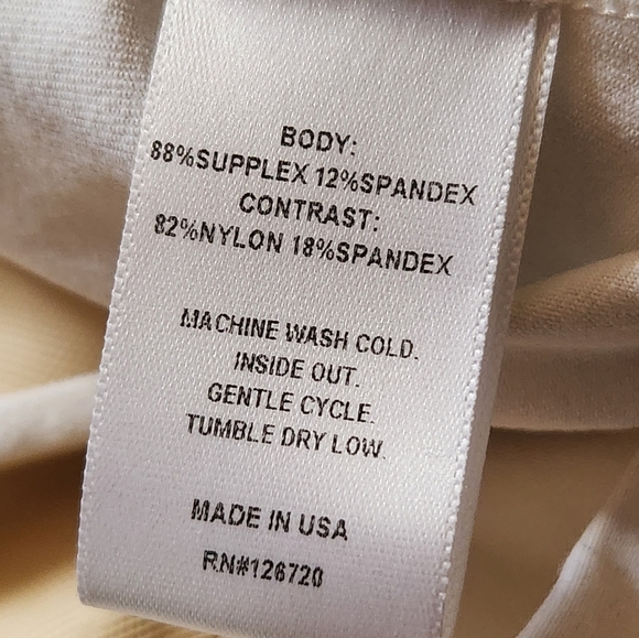 DAVID LERNER Women's Body Suit Small White Criss Cross Back Workout - Picture 10 of 10